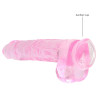 Real Rock Crystal Gode Crystal Clear 19 x 4.5cm Rose